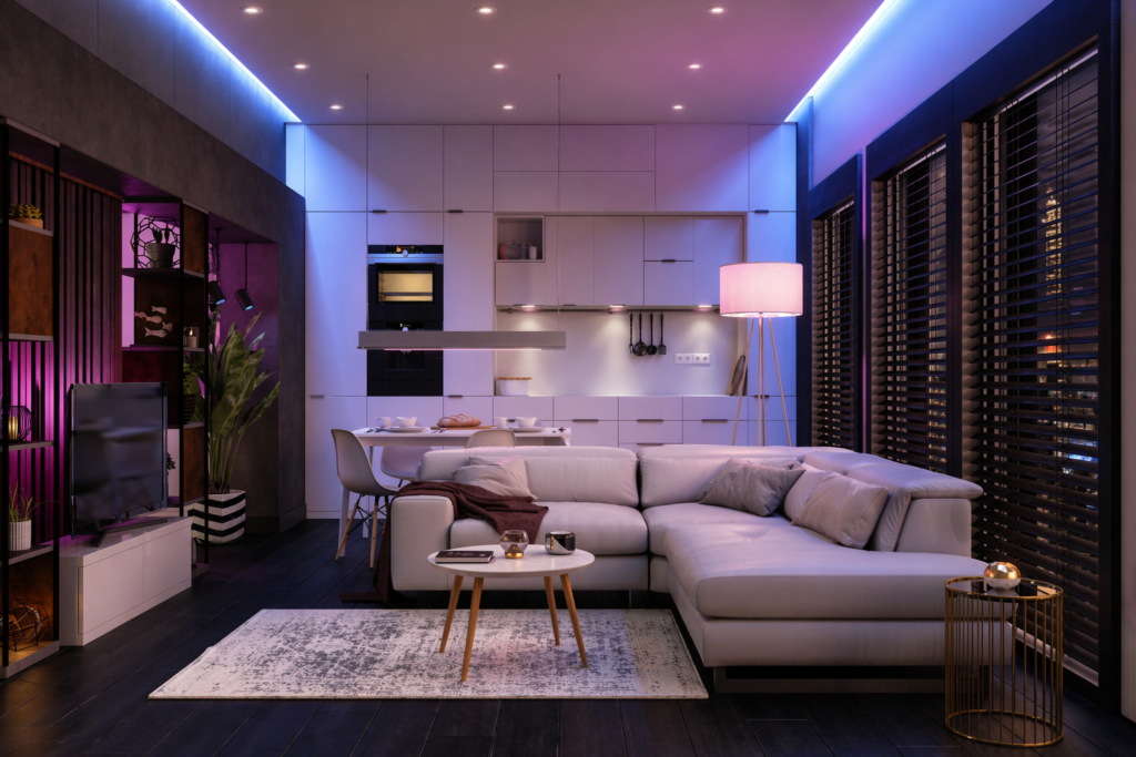 Smart home dashboard for lighting and entertainment control